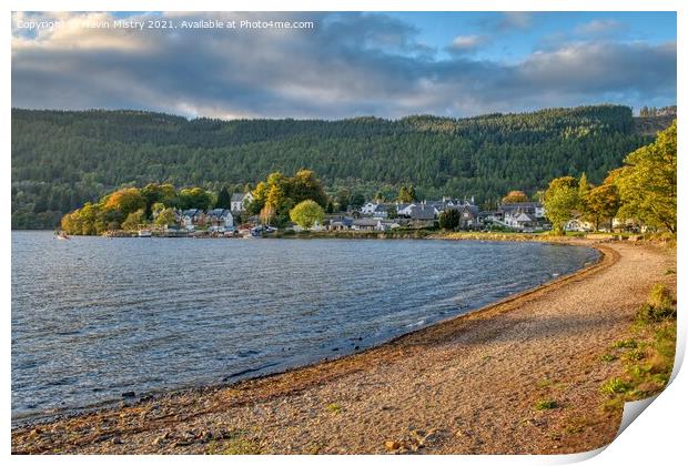 A view of the Kenmore and the banks of Loch Tay Print by Navin Mistry