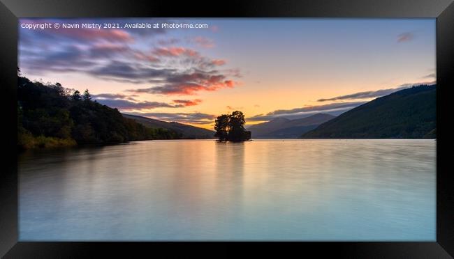 Sunset on Loch Tay at at Kenmore Perthshire Framed Print by Navin Mistry