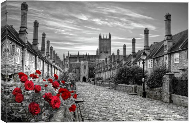 Vicars Close Wells Canvas Print by Alison Chambers