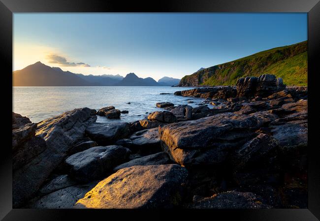 The Cuillins from Elgol Framed Print by Michael Brookes