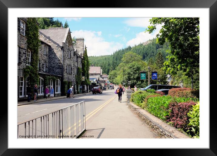 Betws-y-Coed, Wales. Framed Mounted Print by john hill