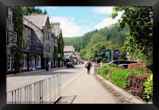 Betws-y-Coed, Wales. Framed Print by john hill