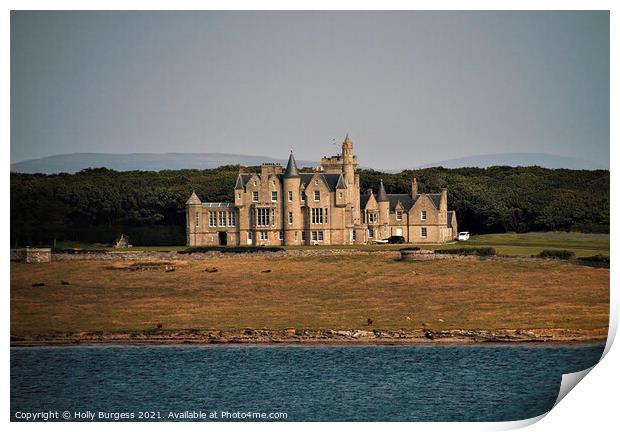 Balfour castle Orkney Islands , Scotland Print by Holly Burgess