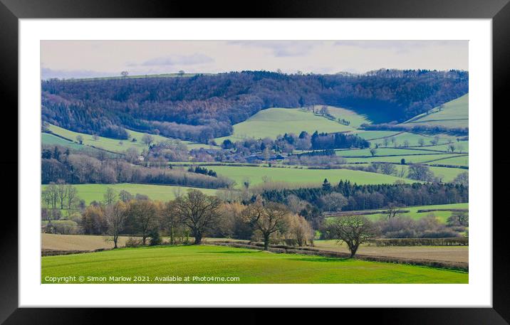Autumn in South Shropshire Framed Mounted Print by Simon Marlow
