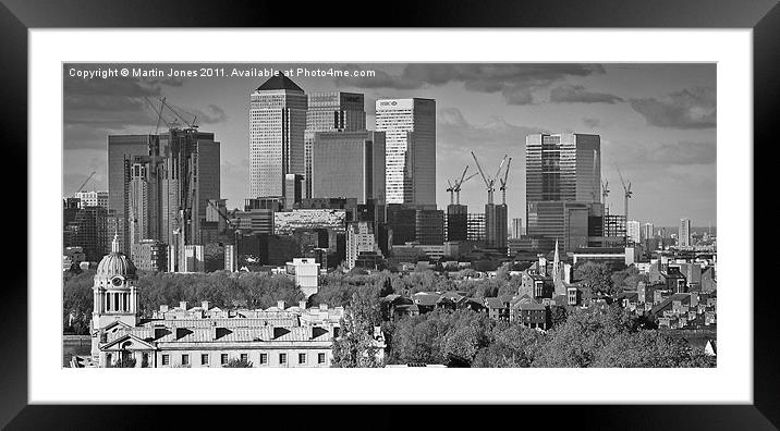 Canary Wharf from Greenwich Framed Mounted Print by K7 Photography