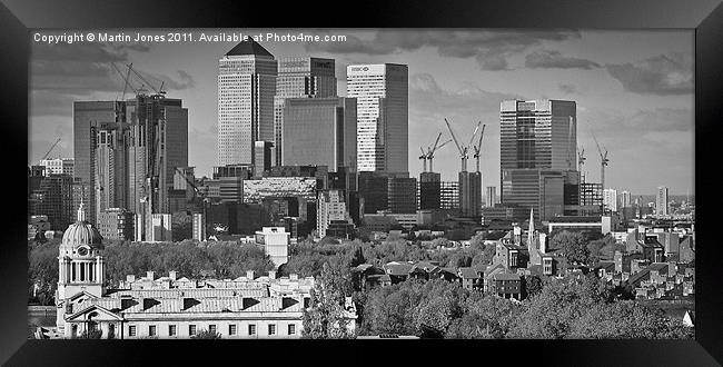 Canary Wharf from Greenwich Framed Print by K7 Photography