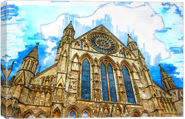 York Minster Sketch Canvas Print by Picture Wizard