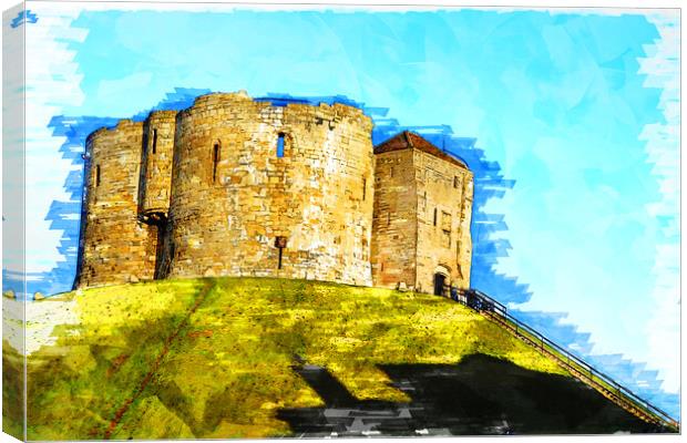 York Castle - Sketch Canvas Print by Picture Wizard