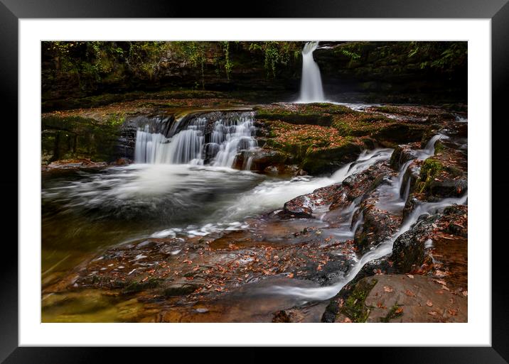 Cascades at Waterfall Country Framed Mounted Print by Leighton Collins
