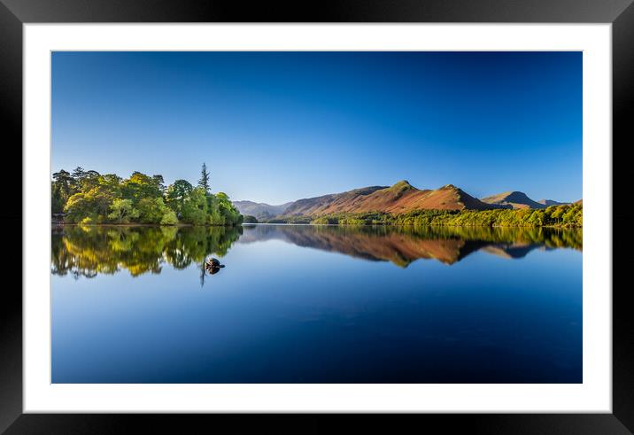 Derwentwater Reflections  Framed Mounted Print by Jonny Gios