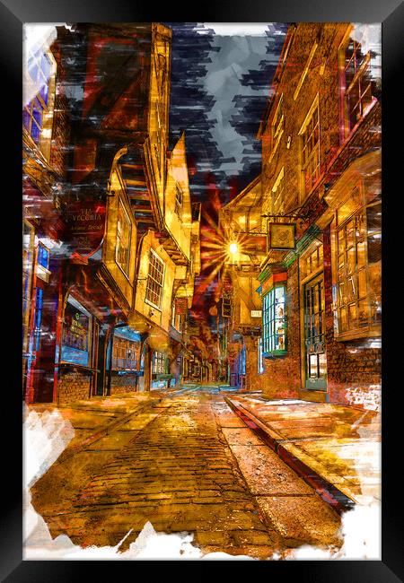 York Shambles - Sketch Framed Print by Picture Wizard