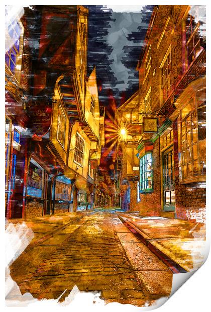 York Shambles - Sketch Print by Picture Wizard