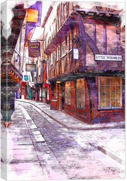 Little Shambles - Sketch Canvas Print by Picture Wizard