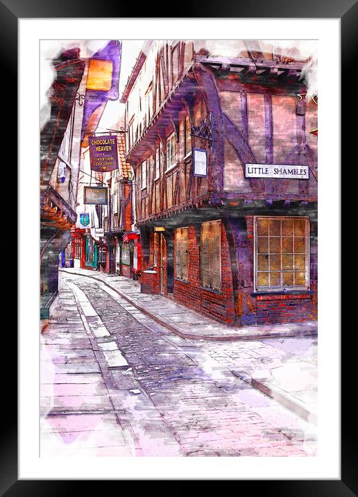 Little Shambles - Sketch Framed Mounted Print by Picture Wizard