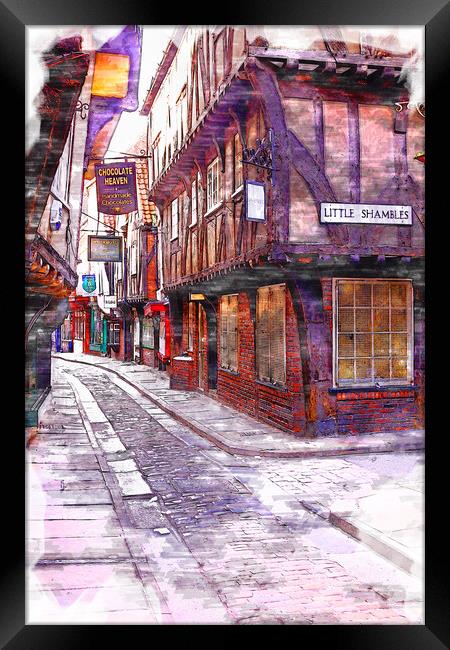 Little Shambles - Sketch Framed Print by Picture Wizard