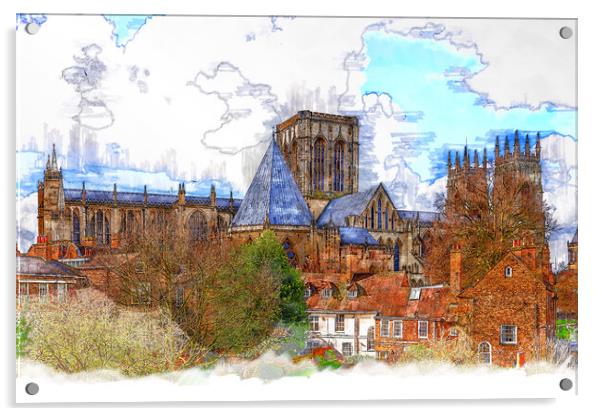 York Minster Acrylic by Picture Wizard