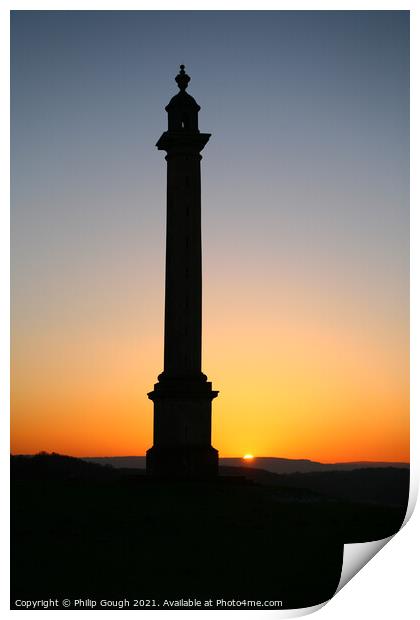 Monument In Somerset Print by Philip Gough