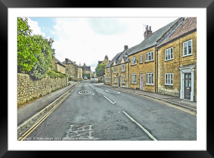 Road into Beaminster, Dorset Framed Mounted Print by Philip Gough