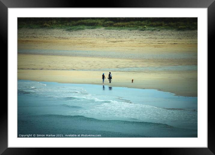 Northumberland Beach Framed Mounted Print by Simon Marlow