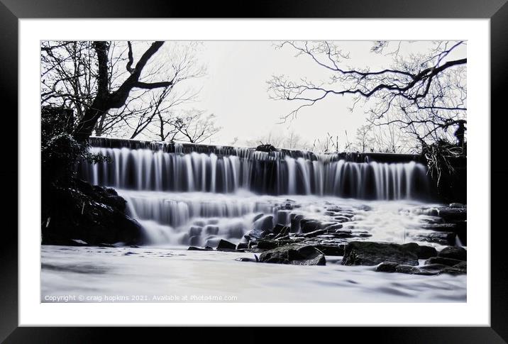 long exposure waterfall Framed Mounted Print by craig hopkins