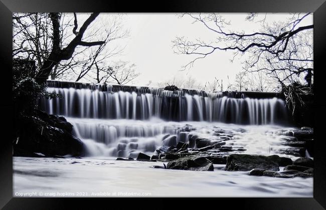 long exposure waterfall Framed Print by craig hopkins