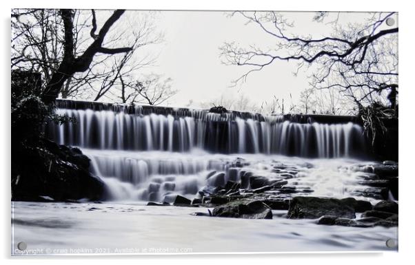 long exposure waterfall Acrylic by craig hopkins