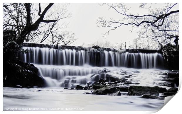 long exposure waterfall Print by craig hopkins