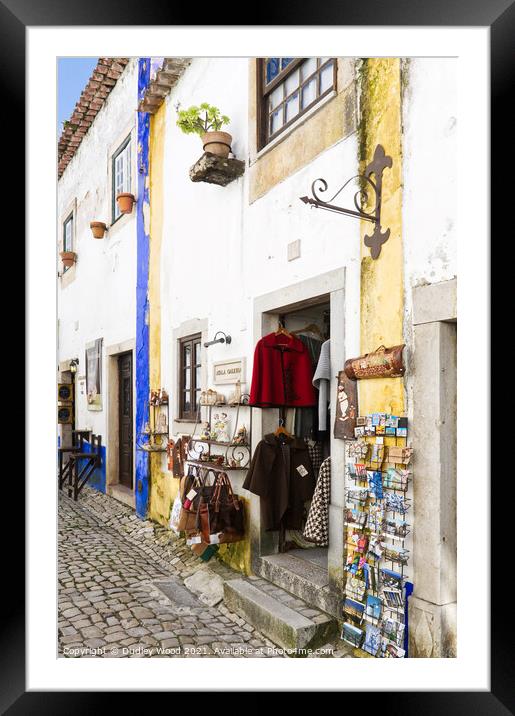Charming Souvenir Shop in Obidos Framed Mounted Print by Dudley Wood
