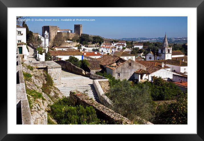 A Serene View of Obidos Framed Mounted Print by Dudley Wood