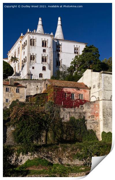 Majestic Palace in Tranquil Sintra Print by Dudley Wood