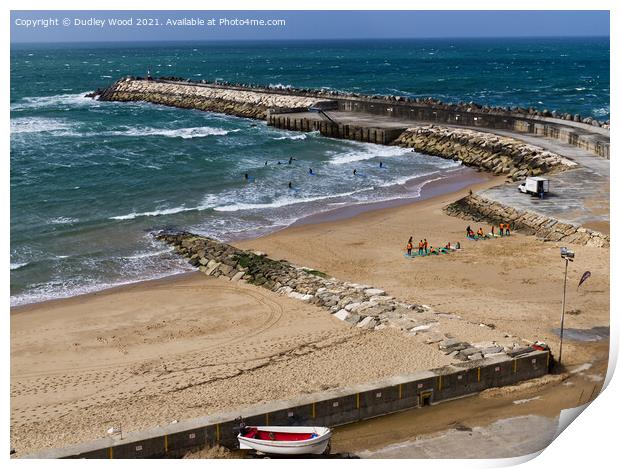 Thrashing Waves of Ericeira Print by Dudley Wood