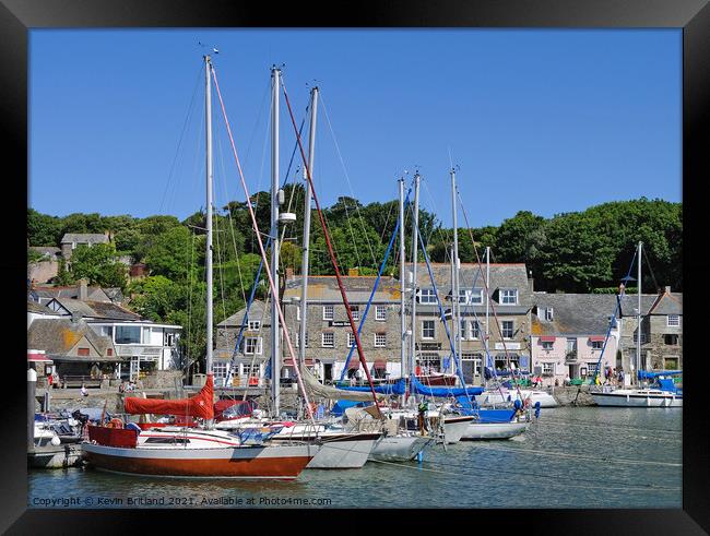 Padstow harbour cornwall Framed Print by Kevin Britland