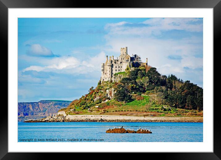 St michaels mount cornwall Framed Mounted Print by Kevin Britland