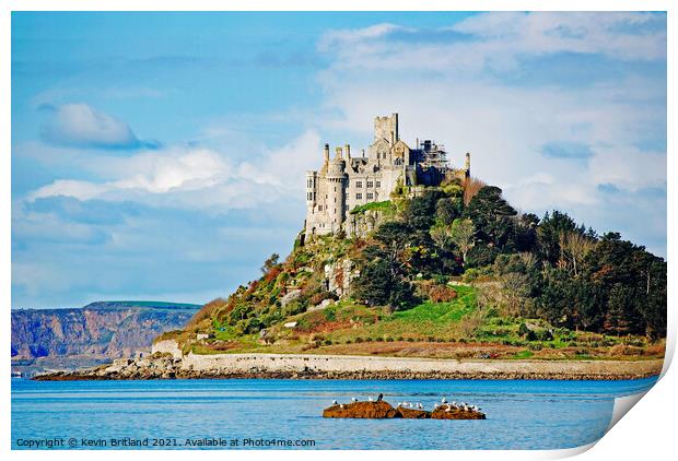 St michaels mount cornwall Print by Kevin Britland