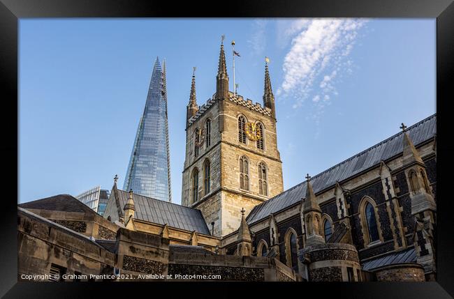 Southwark Cathedral and The Shard Framed Print by Graham Prentice
