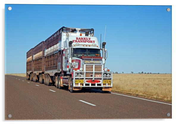 Livestock Road Train, Australia Acrylic by Arterra 