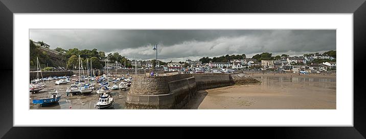A Panoramic View of Saundersfoot Harbour Framed Mounted Print by Steve Purnell