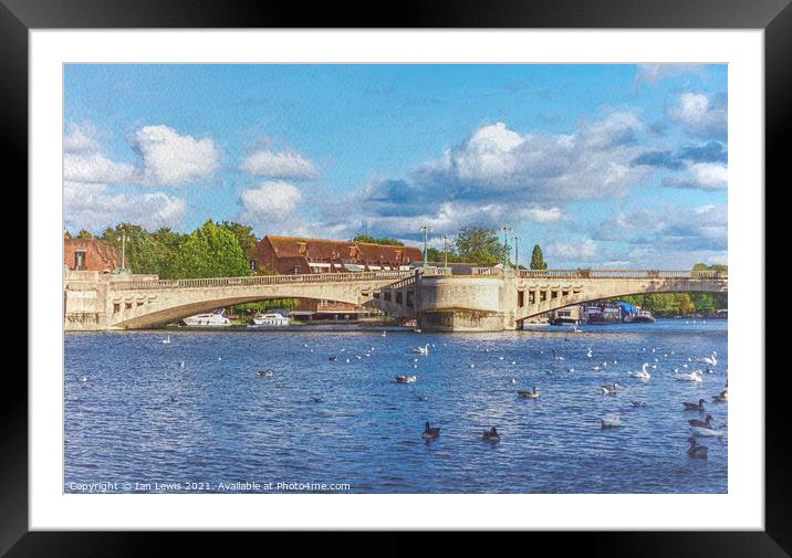 Crossing The Thames at Caversham Framed Mounted Print by Ian Lewis