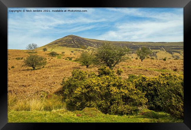 Mynydd Troed in the Eastern Brecon Beacons Nationa Framed Print by Nick Jenkins