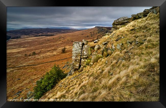 Stanage Edge Framed Print by Chris Drabble