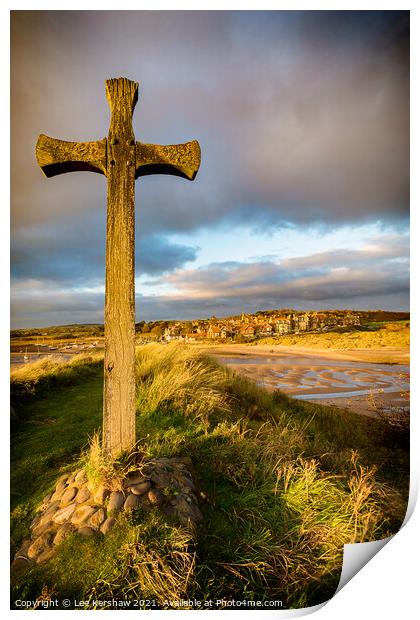 Alnmouth cross Northumberland Print by Lee Kershaw