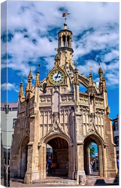 Chichester Clock Tower Canvas Print by Joyce Storey