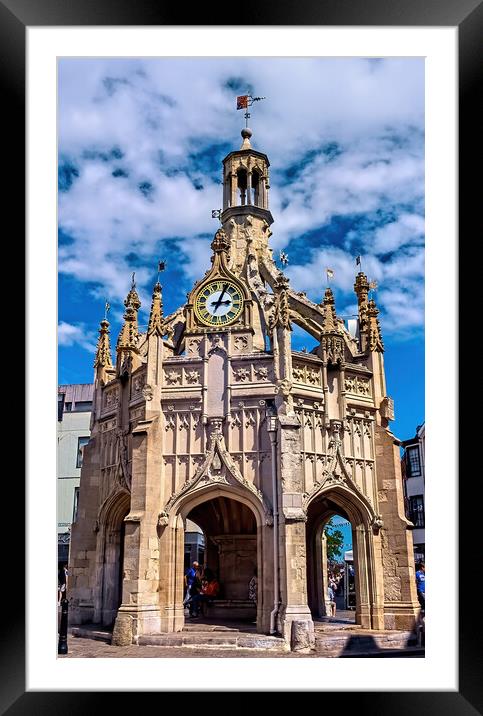 Chichester Clock Tower Framed Mounted Print by Joyce Storey