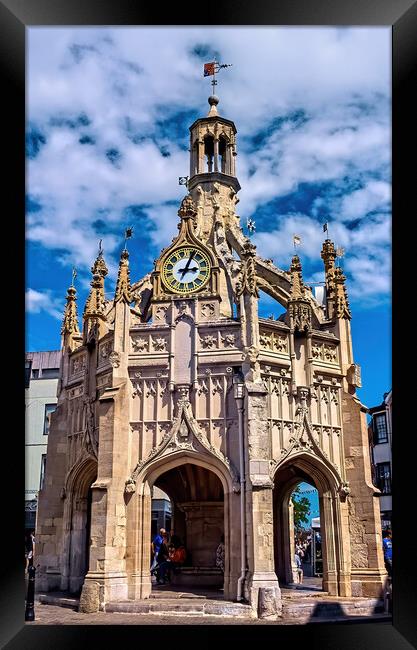 Chichester Clock Tower Framed Print by Joyce Storey