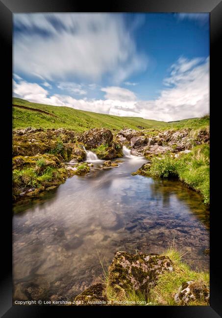 Mountain river in the Cheviots Framed Print by Lee Kershaw