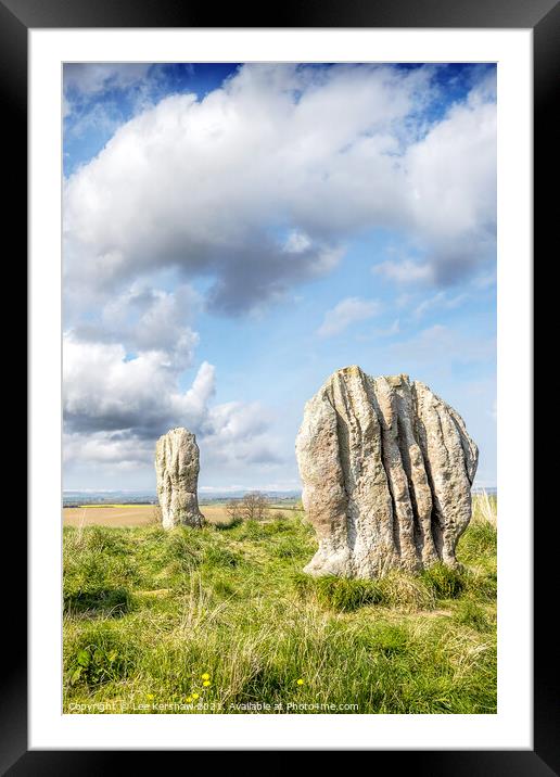 Ancient Duddo stones in Northumberland Framed Mounted Print by Lee Kershaw