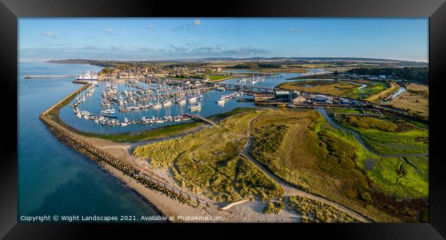 Yarmouth Harbour Panorama Isle Of Wight Framed Print by Wight Landscapes