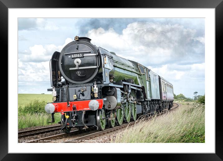 Steam train Tornado in Northumberland Framed Mounted Print by Lee Kershaw