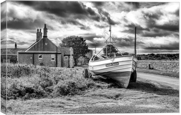 A wild sky over Boulmer Northumberland Canvas Print by Lee Kershaw