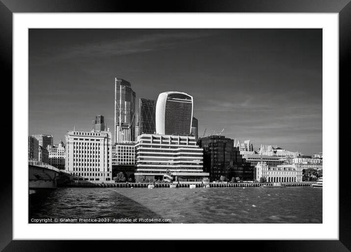 City of London Iconic Buildings Framed Mounted Print by Graham Prentice